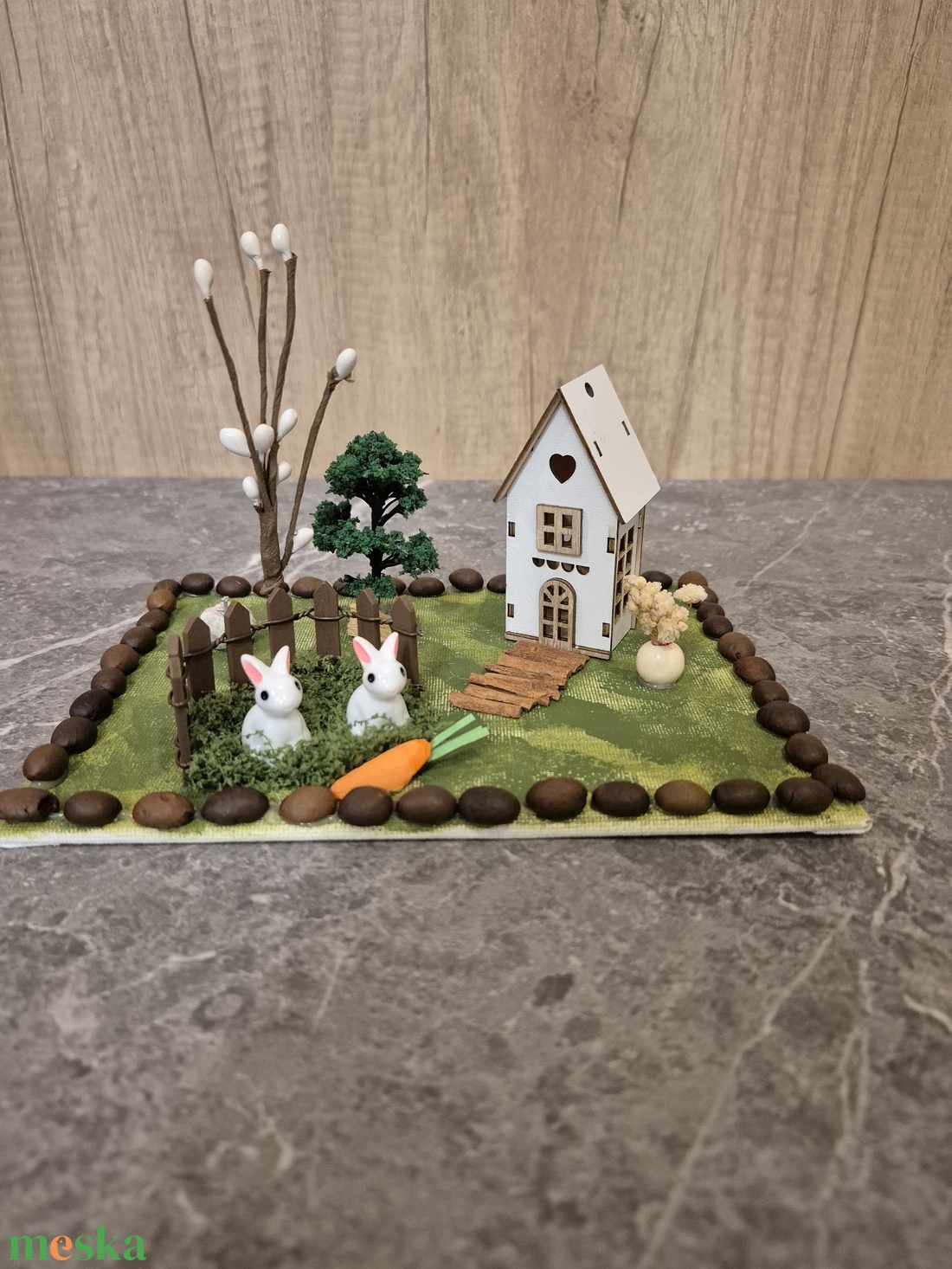 Tavaszi dekor Húsvétra - ünnepi díszek, dekorációk - húsvéti díszek és dekorációk - húsvéti ajtódísz, kopogtató - Meska.hu