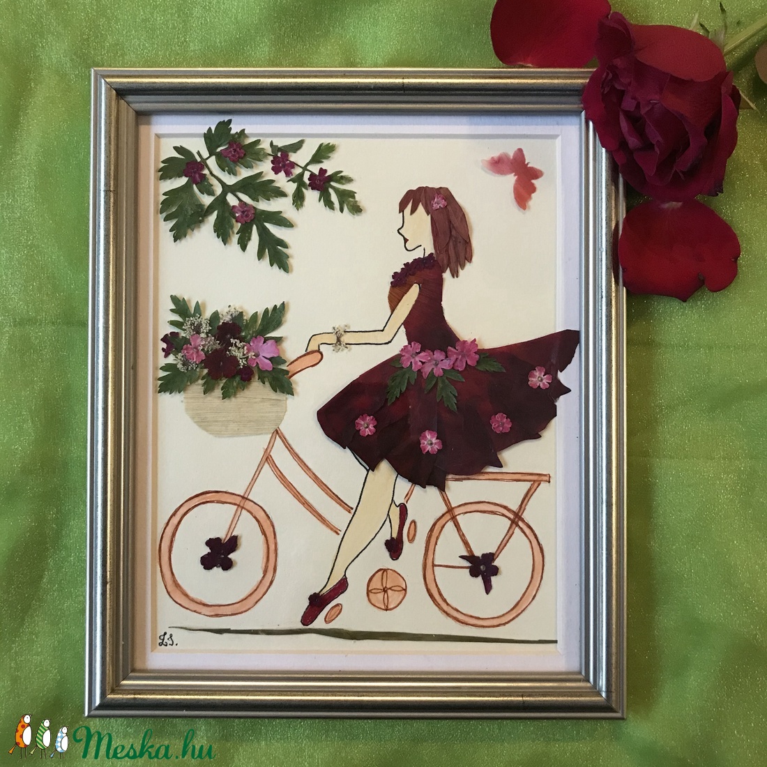 Biciklis lány 18cm 22cm - - Meska.hu Biciklis lány 18cm 22cm - - Meska.hu