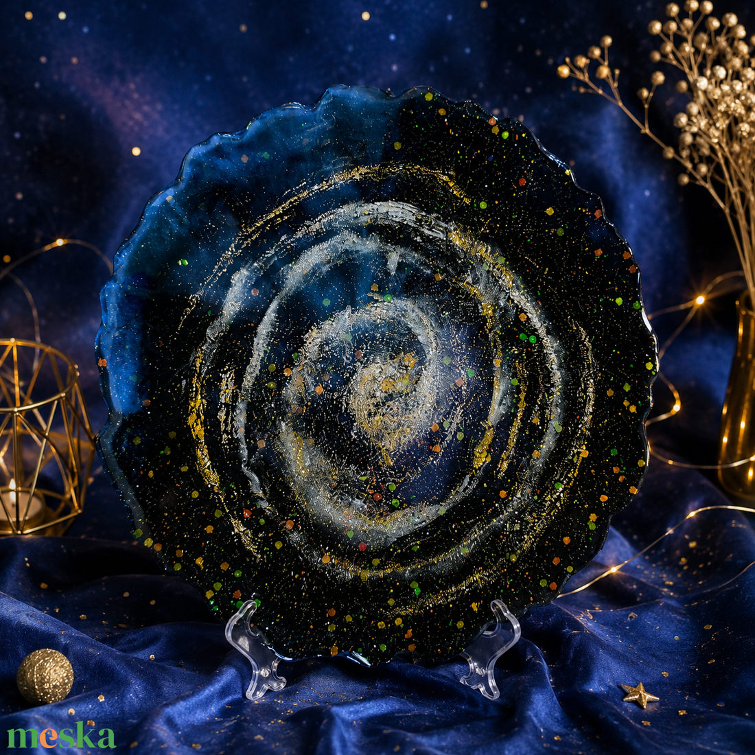 Galaxis új őrzői � kézzel készült epoxi gyanta tálca - otthon & életmód - dekoráció - asztal és polc dekoráció - asztaldísz - Meska.hu