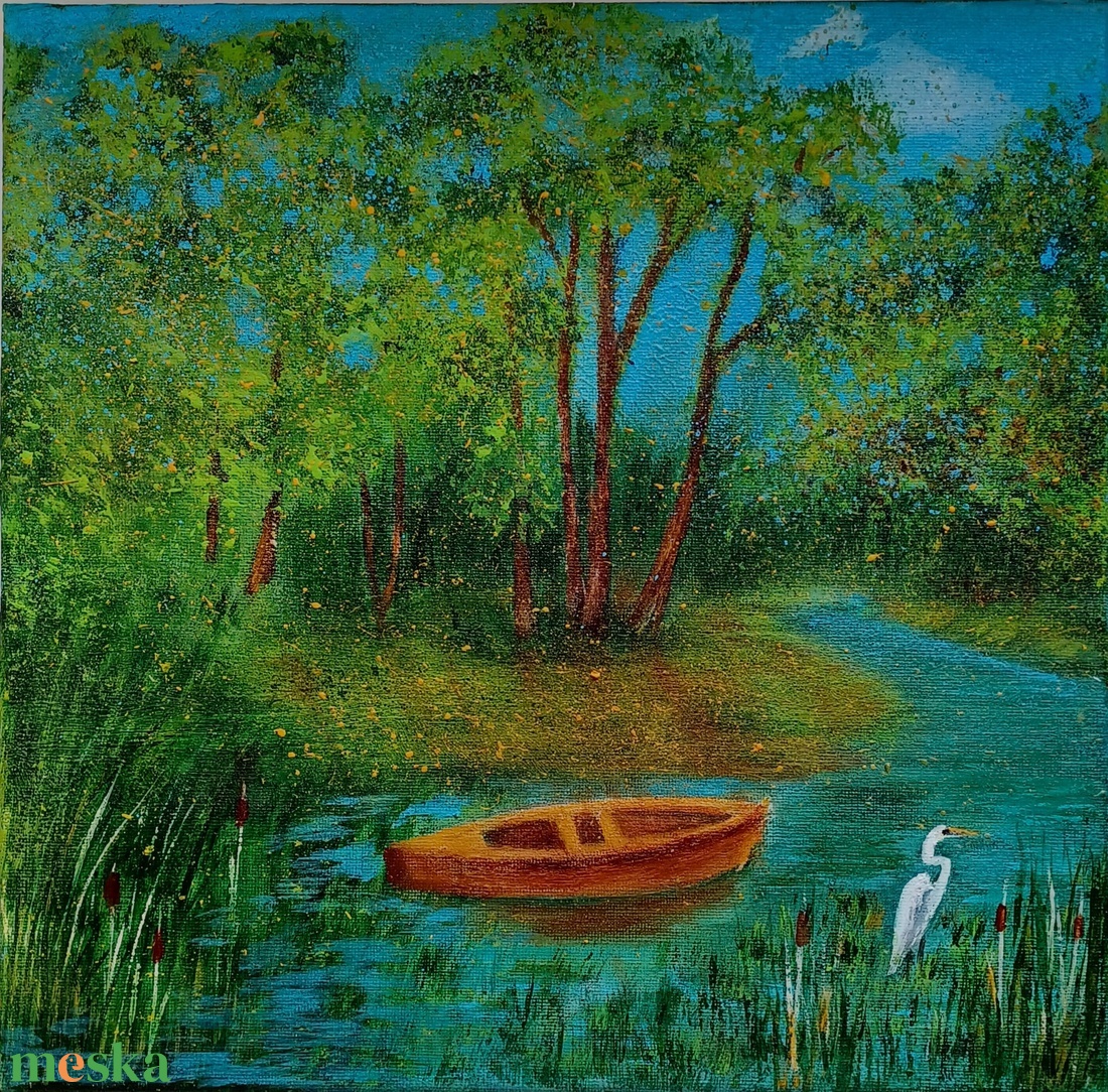 Tájkép - művészet - festmény - akril - Meska.hu