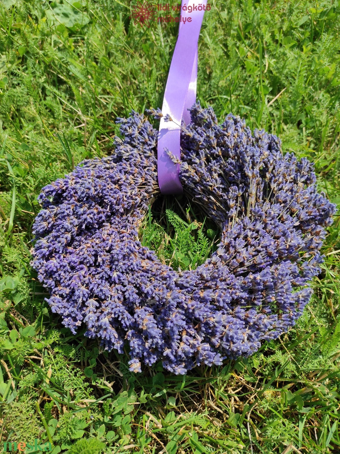 Levendula koszorú  - otthon & életmód - dekoráció - ajtó- és ablak dekoráció - ajtódísz & kopogtató - Meska.hu