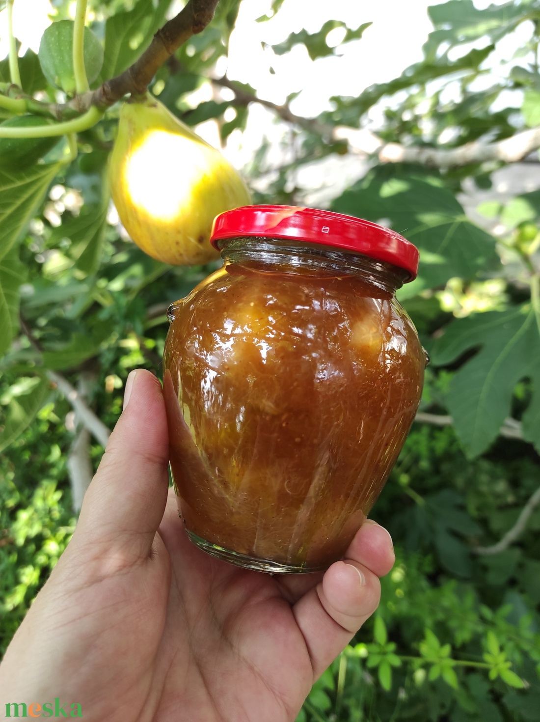 Fahéjas fügelekvár gyümölcsdarabos 310 g - élelmiszer - lekvár - Meska.hu