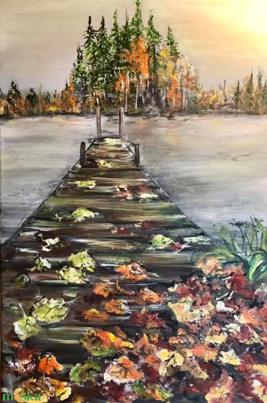 Csend a túlparton- akril festmény - művészet - festmény - akril - Meska.hu