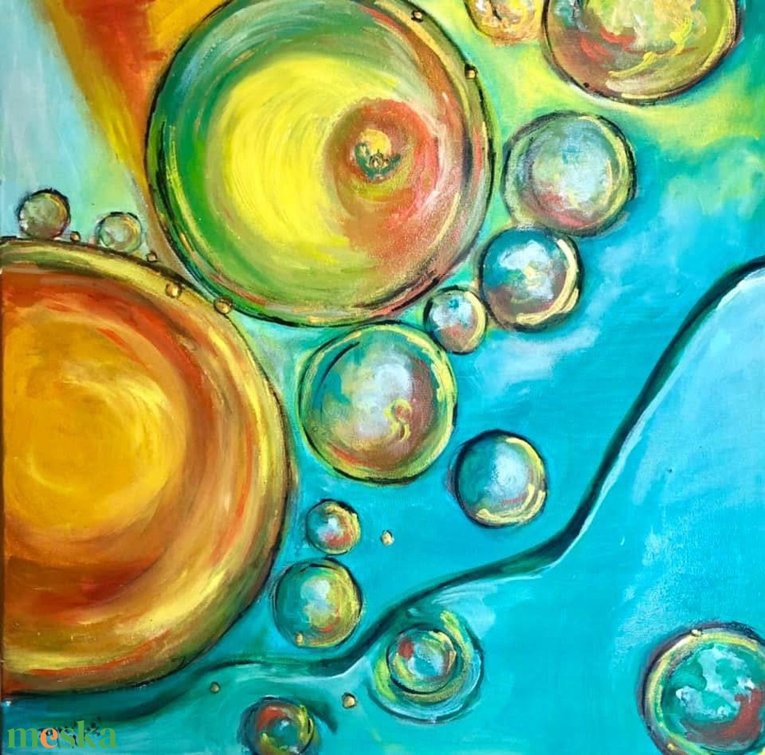 Életörvény � modern absztrakt akril festmény - művészet - festmény - akril - Meska.hu