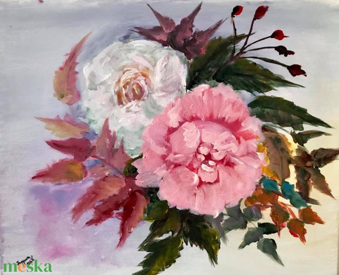 Őszi romantika, akril festmény - művészet - festmény - akril - Meska.hu