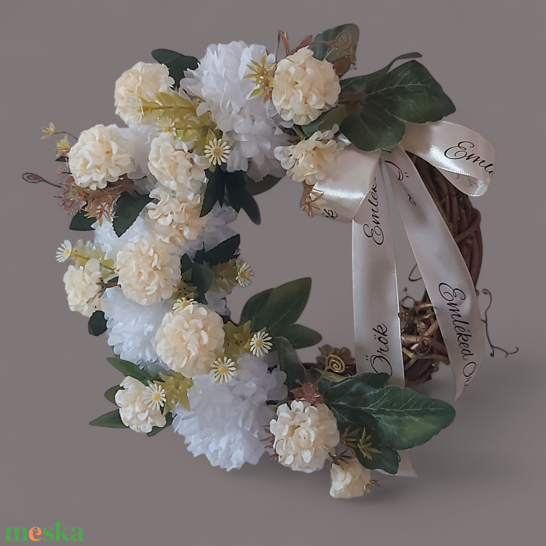 Kegyeleti koszorú - otthon & életmód - vallás - temetkezési tárgy - sírkoszorú, kegyeleti koszorú - Meska.hu