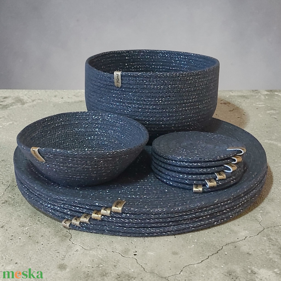 Étkező asztali szett - otthon & életmód - konyhafelszerelés, tálalás - tálalás - tányér- és poháralátét - Meska.hu