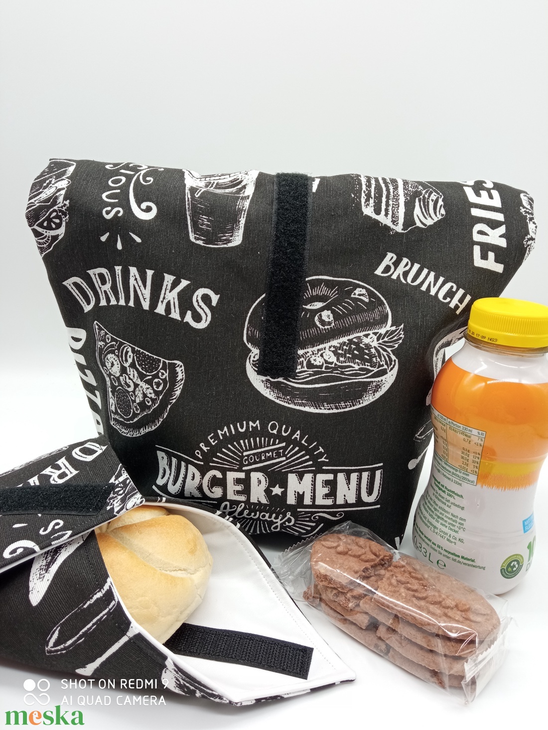 Uzsonnás táska - Lunch bag - Zero waste  - táska & tok - uzsonna- & ebéd tartó - ebéd tasak, doboz - Meska.hu