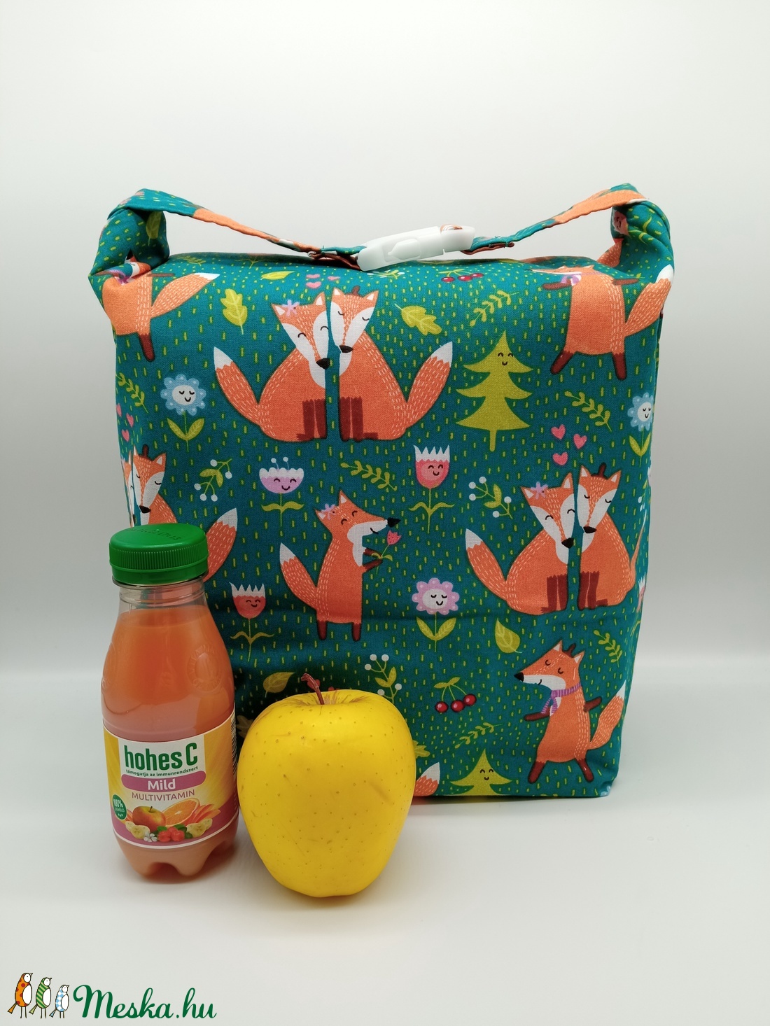 Uzsonnás táska - Roll top Lunch bag - Zero waste  - ebéd tasak, doboz - ebéd tasak, doboz - Meska.hu