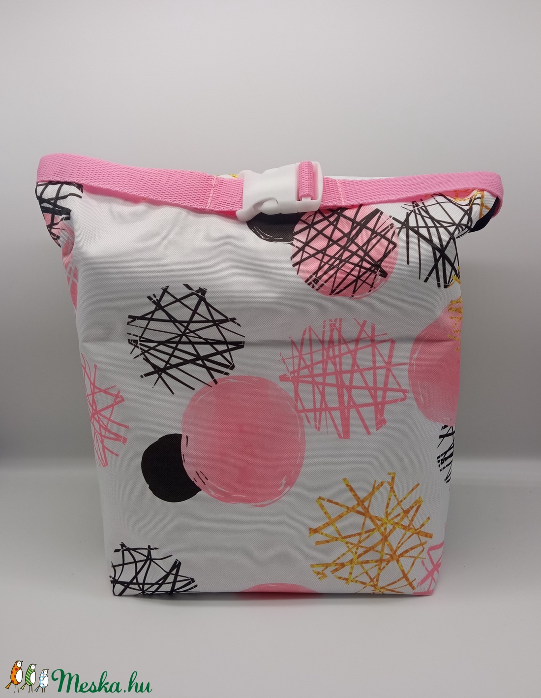 Uzsonnás táska - Roll top Lunch bag - Zero waste  - ebéd tasak, doboz - ebéd tasak, doboz - Meska.hu