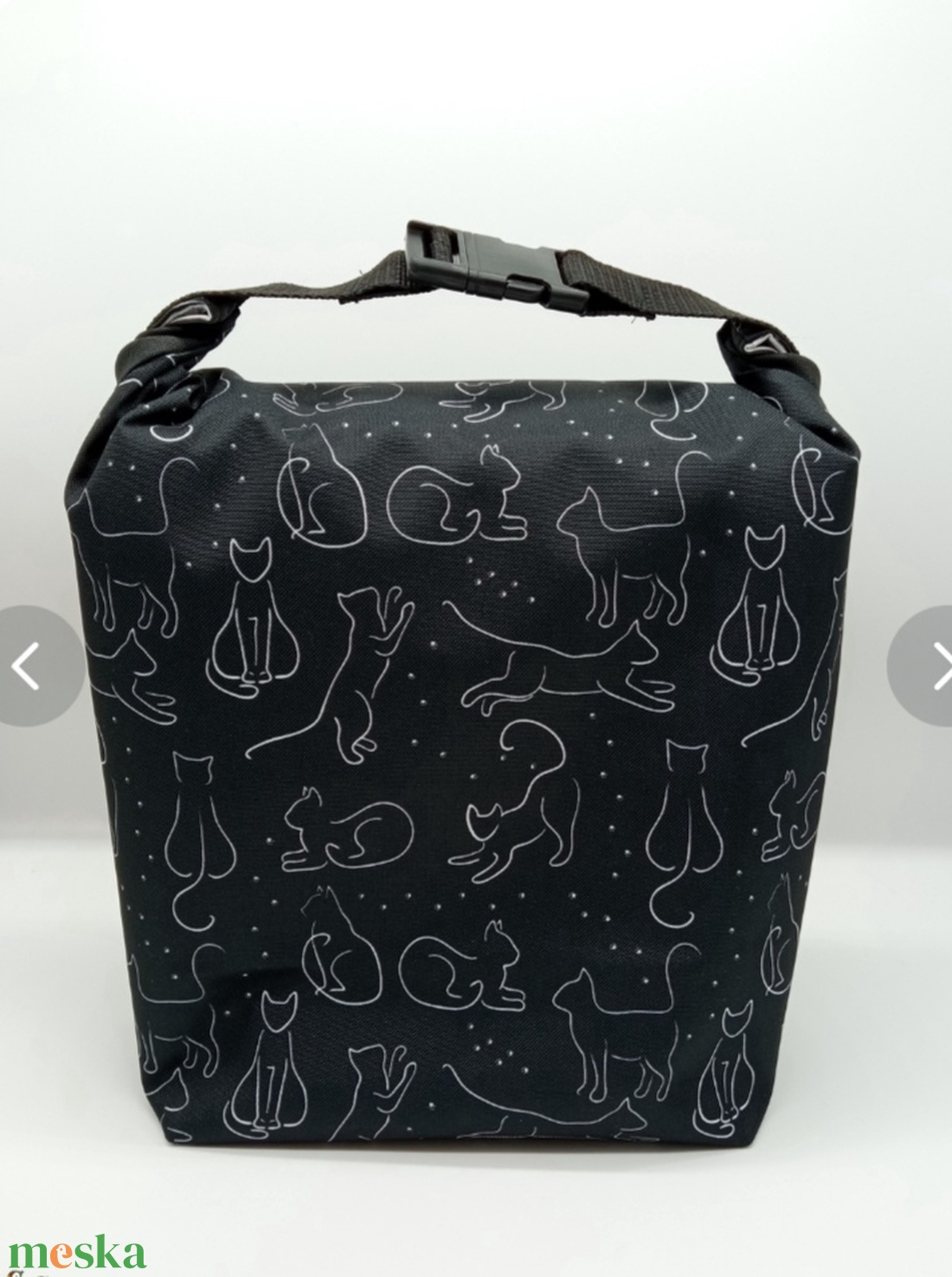 Uzsonnás táska - Rolltop lunch bag - zero waste - táska & tok - uzsonna- & ebéd tartó - ebéd tasak, doboz - Meska.hu