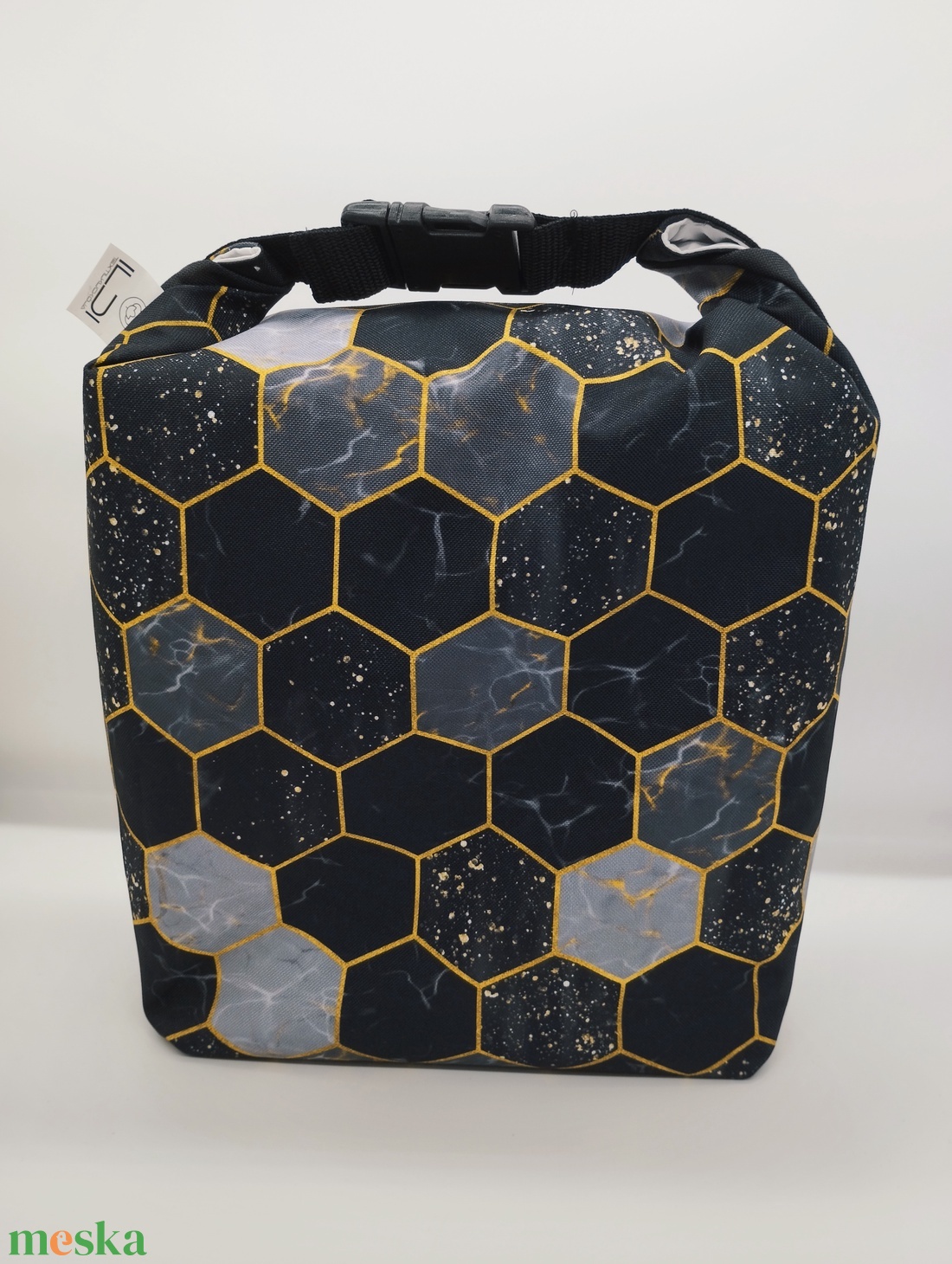 Uzsonnás táska - Roll top Lunch bag - Zero waste  - táska & tok - uzsonna- & ebéd tartó - ebéd tasak, doboz - Meska.hu