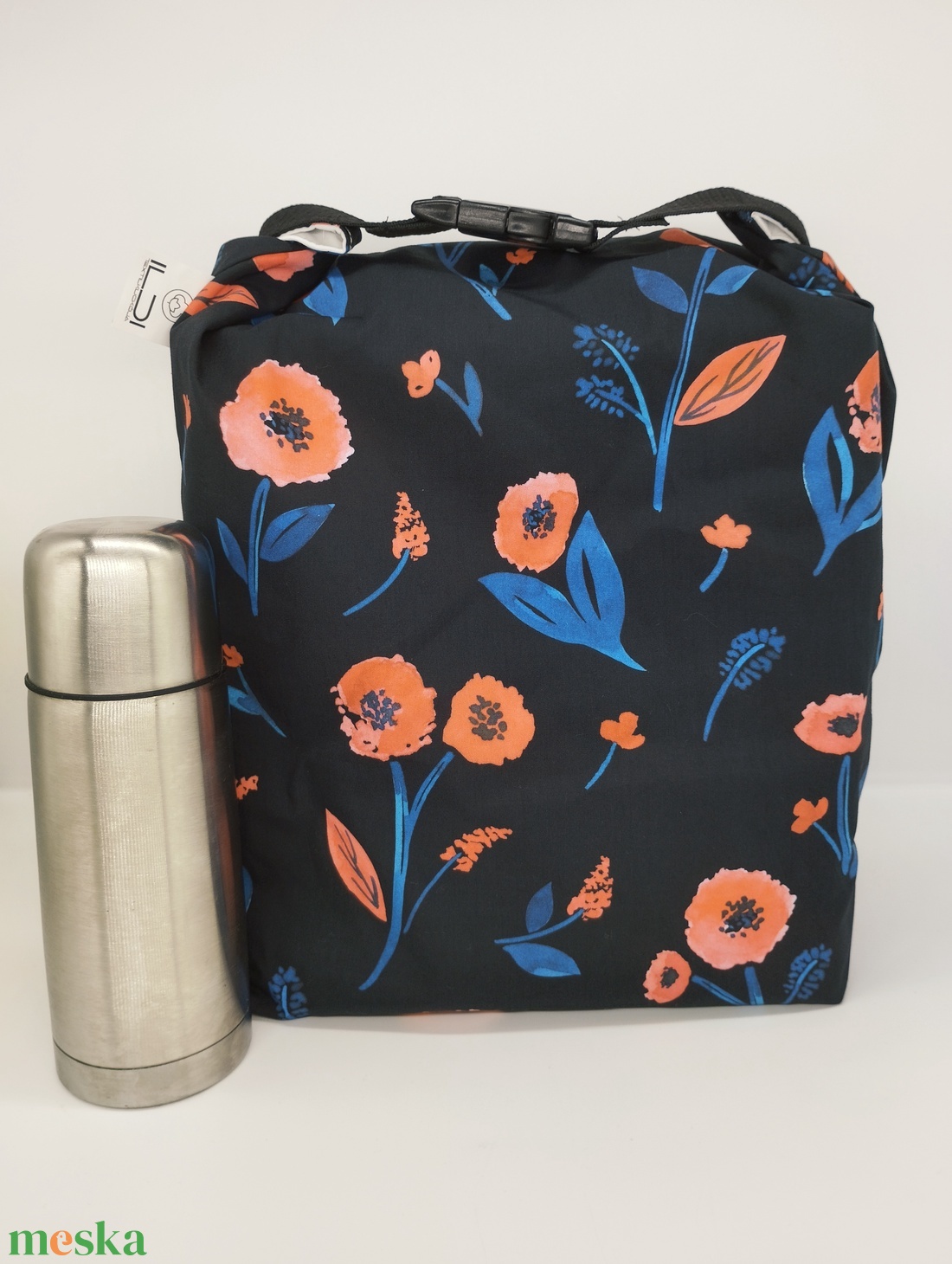 Pipacsos Uzsonnás táska - Roll top Lunch bag - Zero waste - táska & tok - uzsonna- & ebéd tartó - ebéd tasak, doboz - Meska.hu Pipacsos Uzsonnás táska - Roll top Lunch bag - Zero waste - táska & tok - uzsonna- & ebéd tartó - ebéd tasak, doboz - Meska.hu