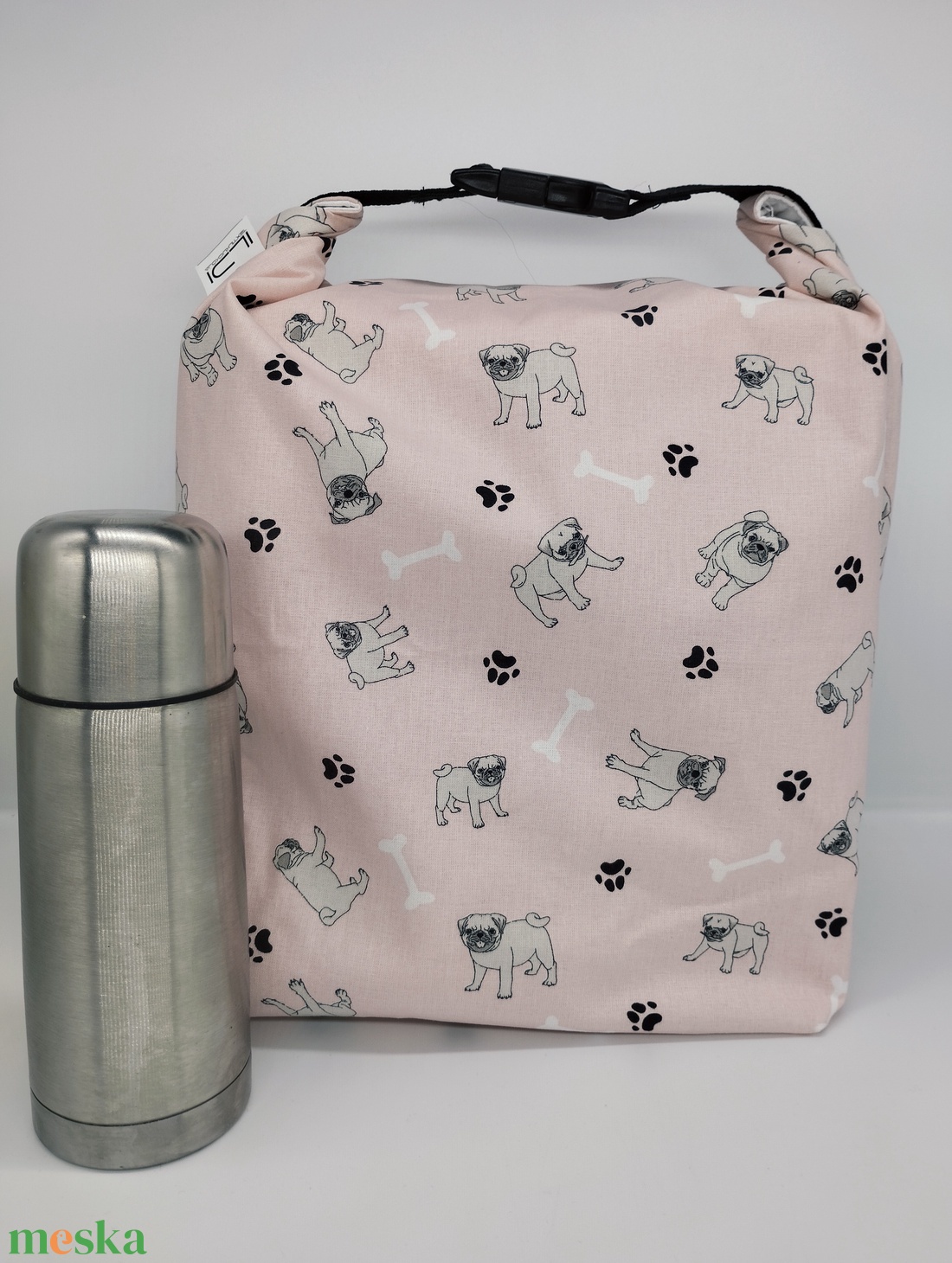 Bulldogos Uzsonnás táska - Roll top Lunch bag - Zero waste - táska & tok - uzsonna- & ebéd tartó - ebéd tasak, doboz - Meska.hu Bulldogos Uzsonnás táska - Roll top Lunch bag - Zero waste - táska & tok - uzsonna- & ebéd tartó - ebéd tasak, doboz - Meska.hu
