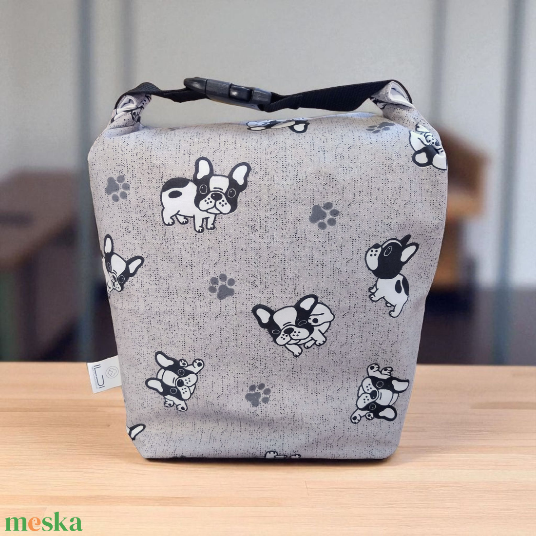 Bulldogos Uzsonnás táska - Roll top Lunch bag - Zero waste - táska & tok - uzsonna- & ebéd tartó - ebéd tasak, doboz - Meska.hu Bulldogos Uzsonnás táska - Roll top Lunch bag - Zero waste - táska & tok - uzsonna- & ebéd tartó - ebéd tasak, doboz - Meska.hu