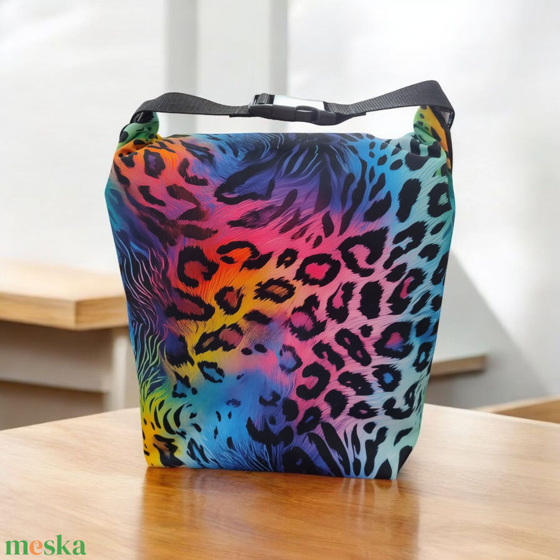 Uzsonnás táska - Roll top Lunch bag - Zero waste  - táska & tok - uzsonna- & ebéd tartó - ebéd tasak, doboz - Meska.hu