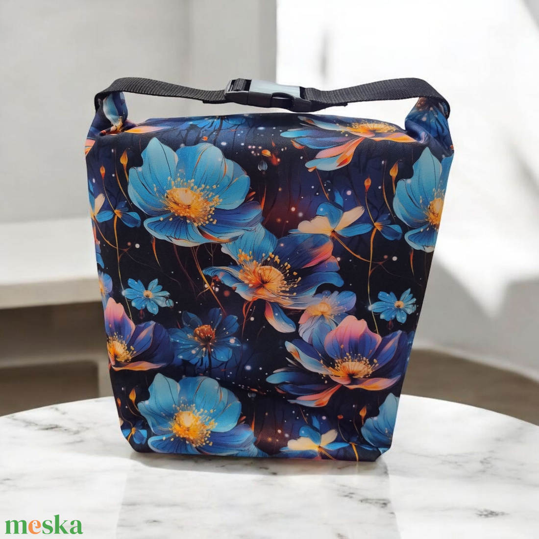  Uzsonnás táska - Roll top Lunch bag - Zero waste  - táska & tok - uzsonna- & ebéd tartó - ebéd tasak, doboz - Meska.hu