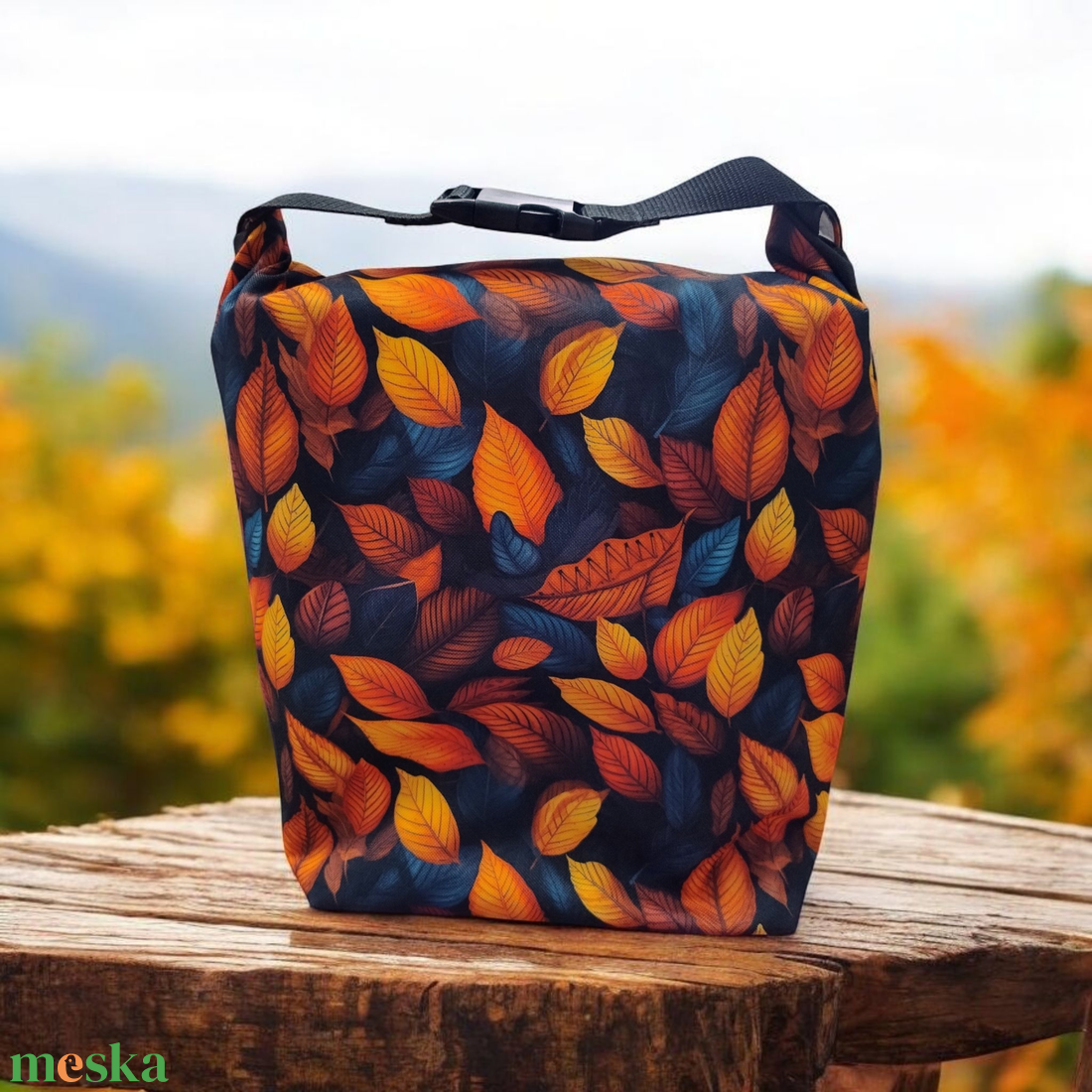  Uzsonnás táska - Roll top Lunch bag - Zero waste  - táska & tok - uzsonna- & ebéd tartó - ebéd tasak, doboz - Meska.hu
