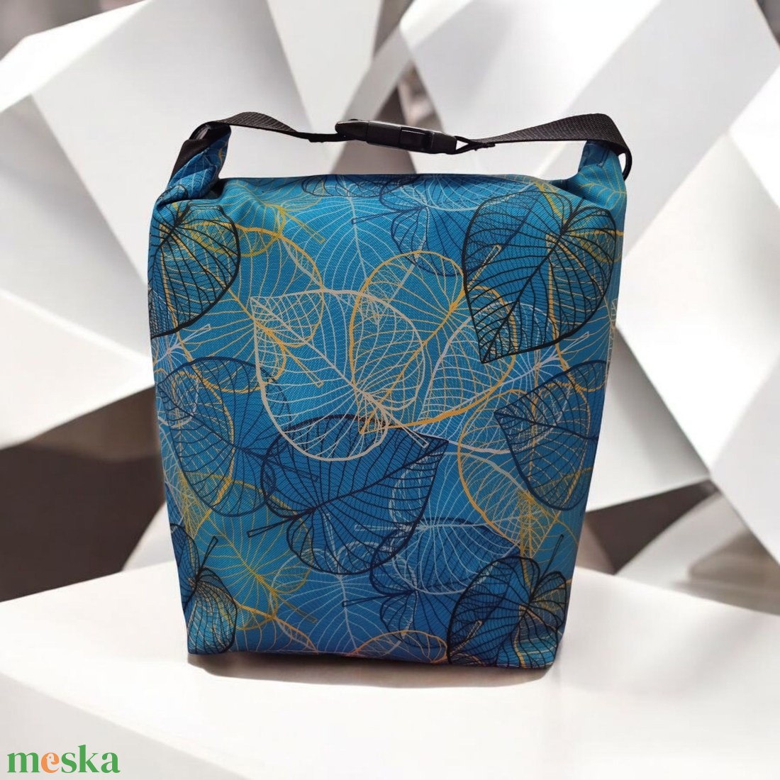 Uzsonnás táska - Roll top Lunch bag - Zero waste  - táska & tok - uzsonna- & ebéd tartó - ebéd tasak, doboz - Meska.hu