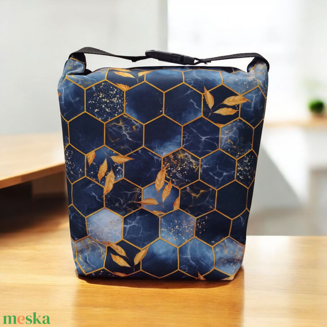 Uzsonnás táska - Roll top Lunch bag - Zero waste  - táska & tok - uzsonna- & ebéd tartó - ebéd tasak, doboz - Meska.hu