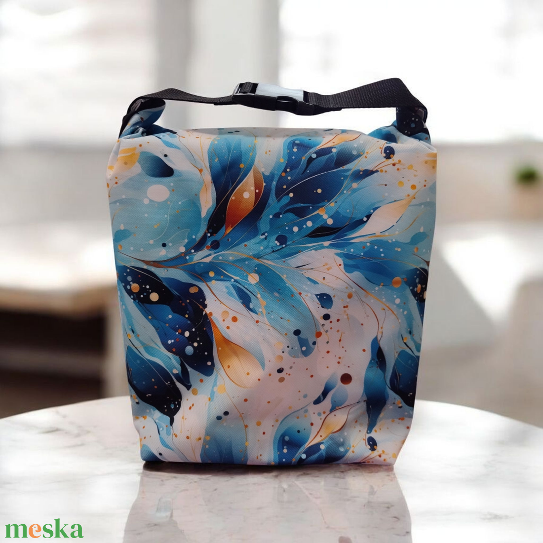 Uzsonnás táska - Roll top Lunch bag - Zero waste  - táska & tok - uzsonna- & ebéd tartó - ebéd tasak, doboz - Meska.hu