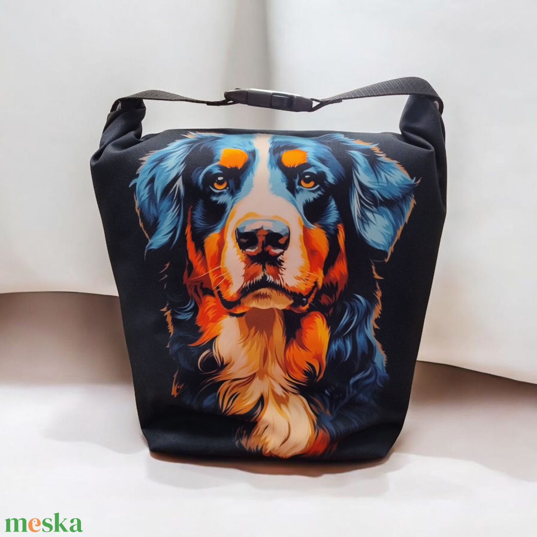 Uzsonnás táska - Roll top Lunch bag - Zero waste  - táska & tok - uzsonna- & ebéd tartó - ebéd tasak, doboz - Meska.hu