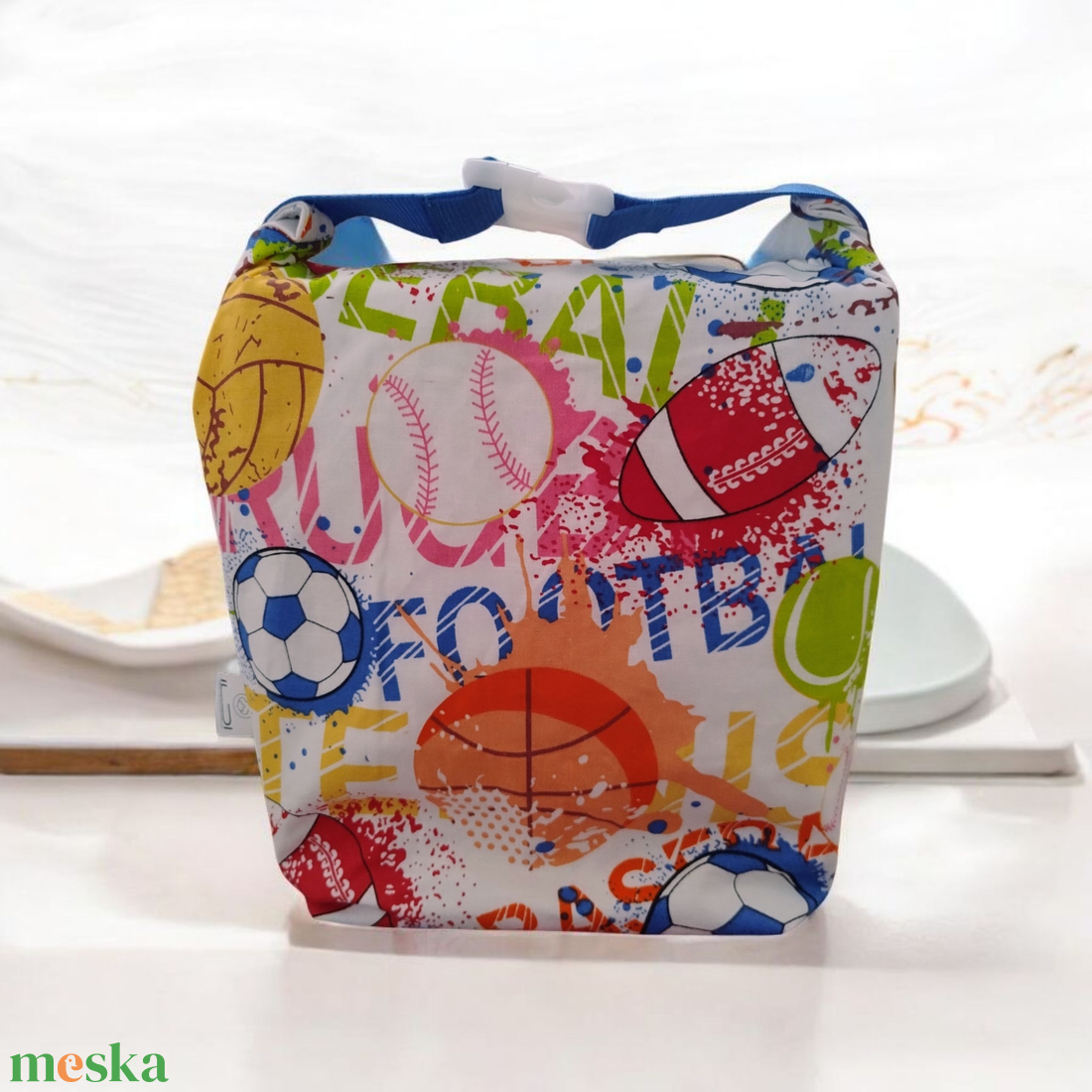 Focis Uzsonnás táska - Roll top Lunch bag - Zero waste  - táska & tok - uzsonna- & ebéd tartó - ebéd tasak, doboz - Meska.hu