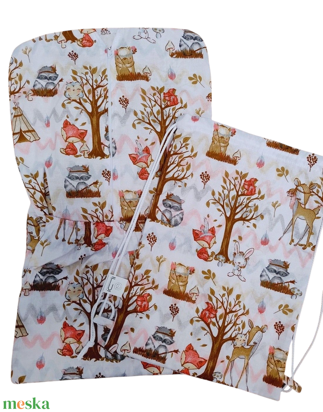 Óvodai vállfás zsák  (ovis zsák, ruhazsák)torna-tisztasági zsákkal - játék & sport - ovis felszerelés - ovis szett - Meska.hu