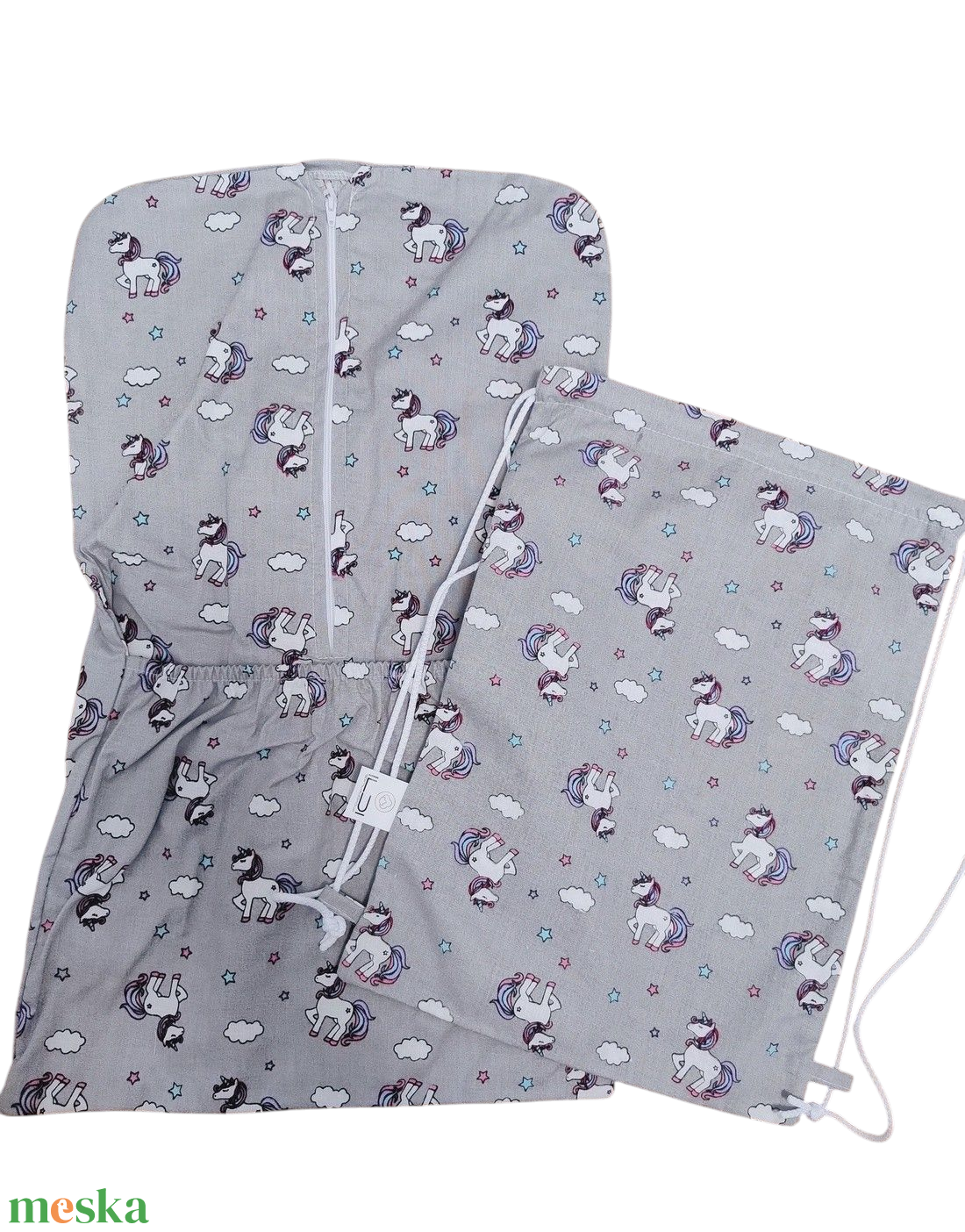 Óvodai vállfás zsák  (ovis zsák, ruhazsák)torna-tisztasági zsákkal - játék & sport - ovis felszerelés - ovis szett - Meska.hu