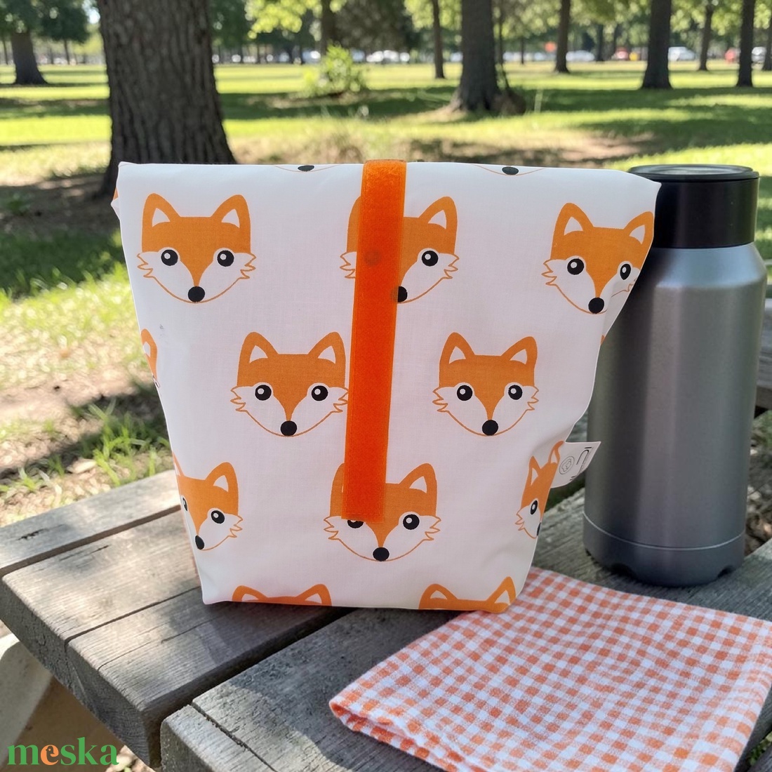 Erdei állatok Uzsonnás zsák, táska - lunch bag - táska & tok - uzsonna- & ebéd tartó - ebéd tasak, doboz - Meska.hu