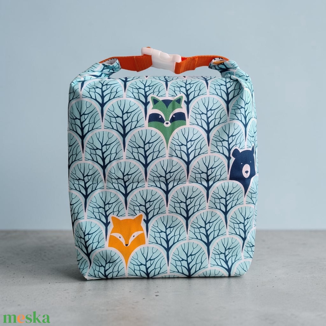 Uzsonnás táska - Rolltop lunch bag - zero waste - táska & tok - uzsonna- & ebéd tartó - ebéd tasak, doboz - Meska.hu