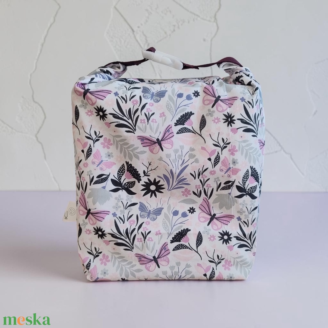 Uzsonnás táska - Rolltop lunch bag - zero waste - táska & tok - uzsonna- & ebéd tartó - ebéd tasak, doboz - Meska.hu