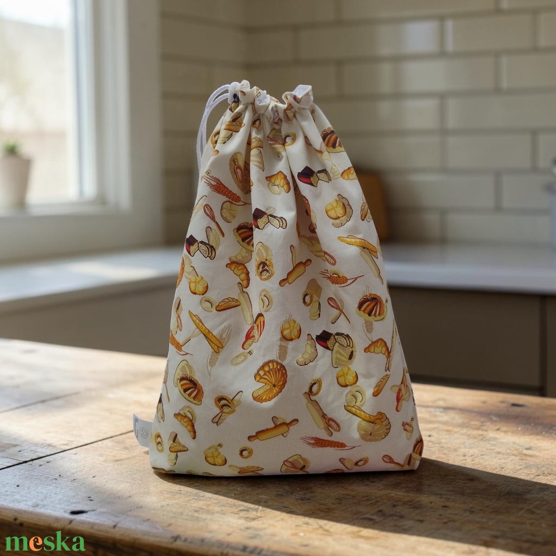 Frissentartó kenyeres zsák, péksütemény zsák - táska & tok - bevásárlás & shopper táska - kenyeres zsák - Meska.hu