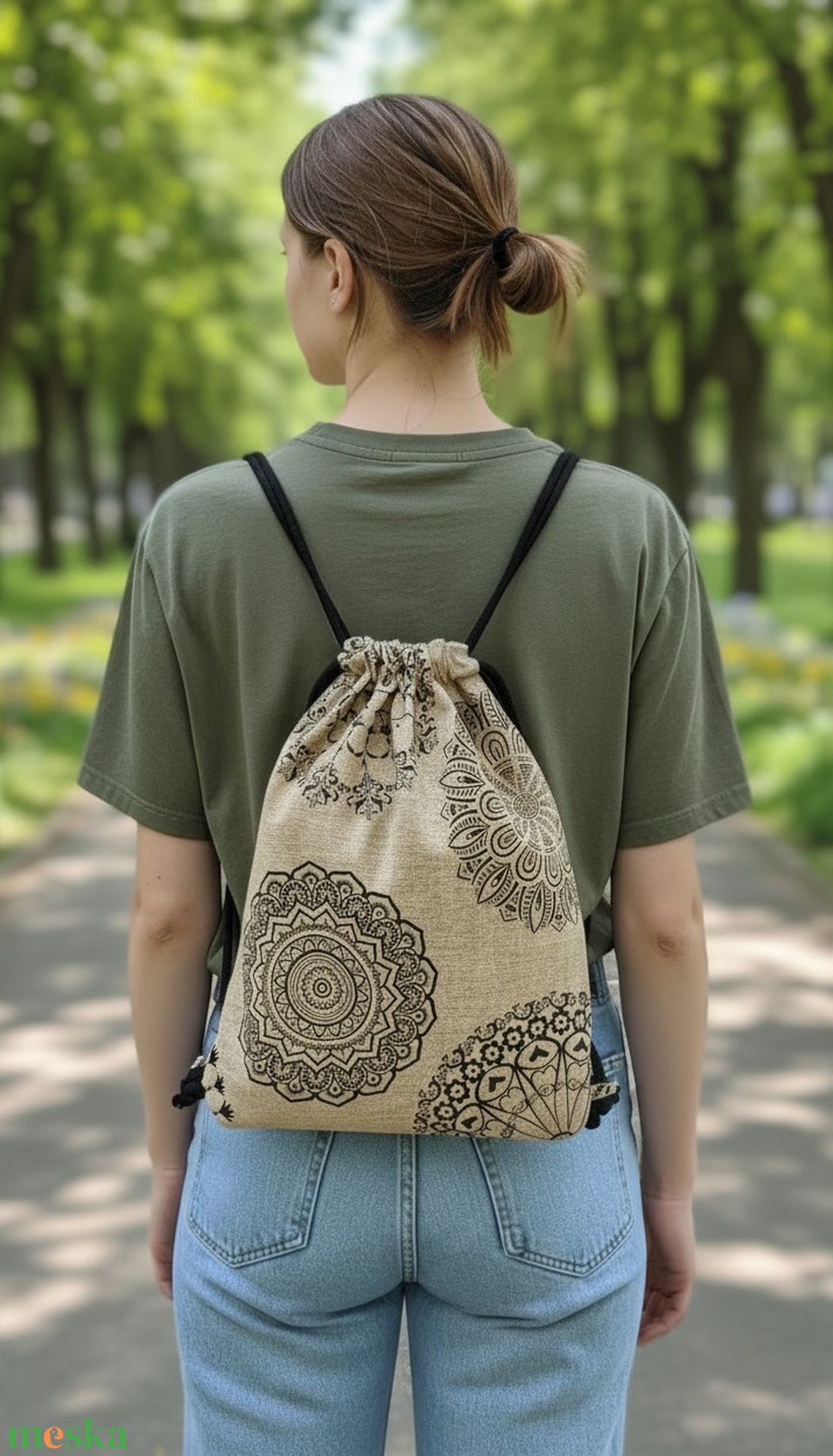 Mandala mintás gymbag - tornazsák - táska & tok - hátizsák - tornazsák, gymbag - Meska.hu
