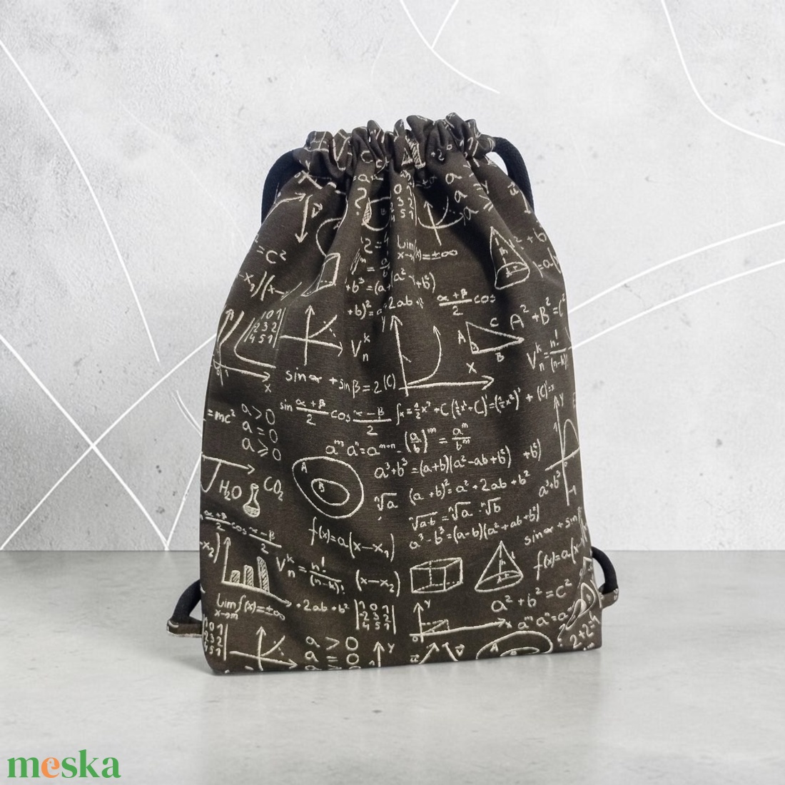 Matekos mintás gymbag - tornazsák - táska & tok - hátizsák - tornazsák, gymbag - Meska.hu