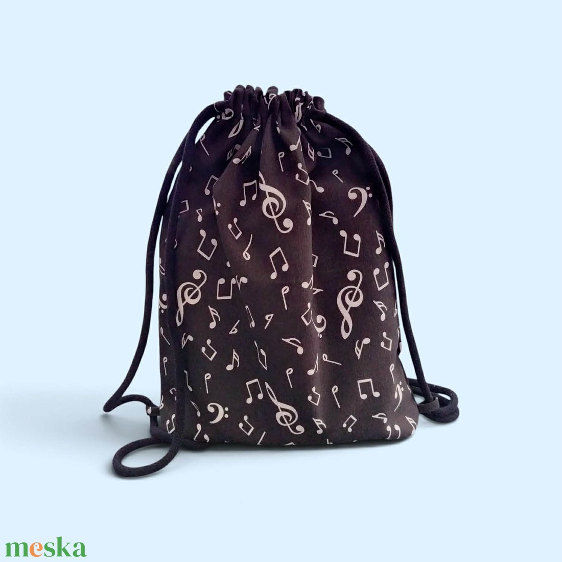 Hangjegyek mintás gymbag - tornazsák - táska & tok - hátizsák - tornazsák, gymbag - Meska.hu
