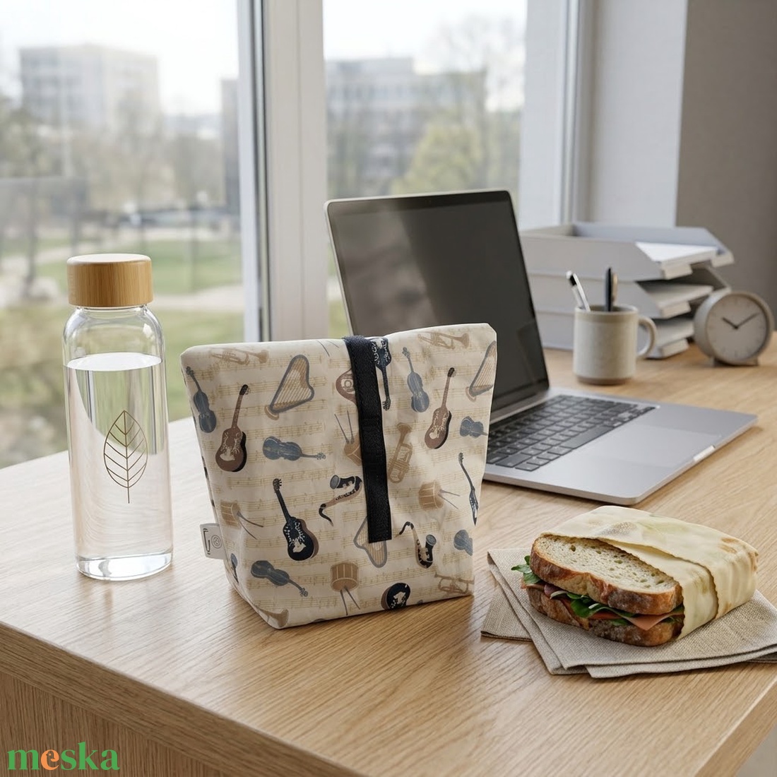 Uzsonnás zsák, táska - lunch bag - táska & tok - uzsonna- & ebéd tartó - ebéd tasak, doboz - Meska.hu