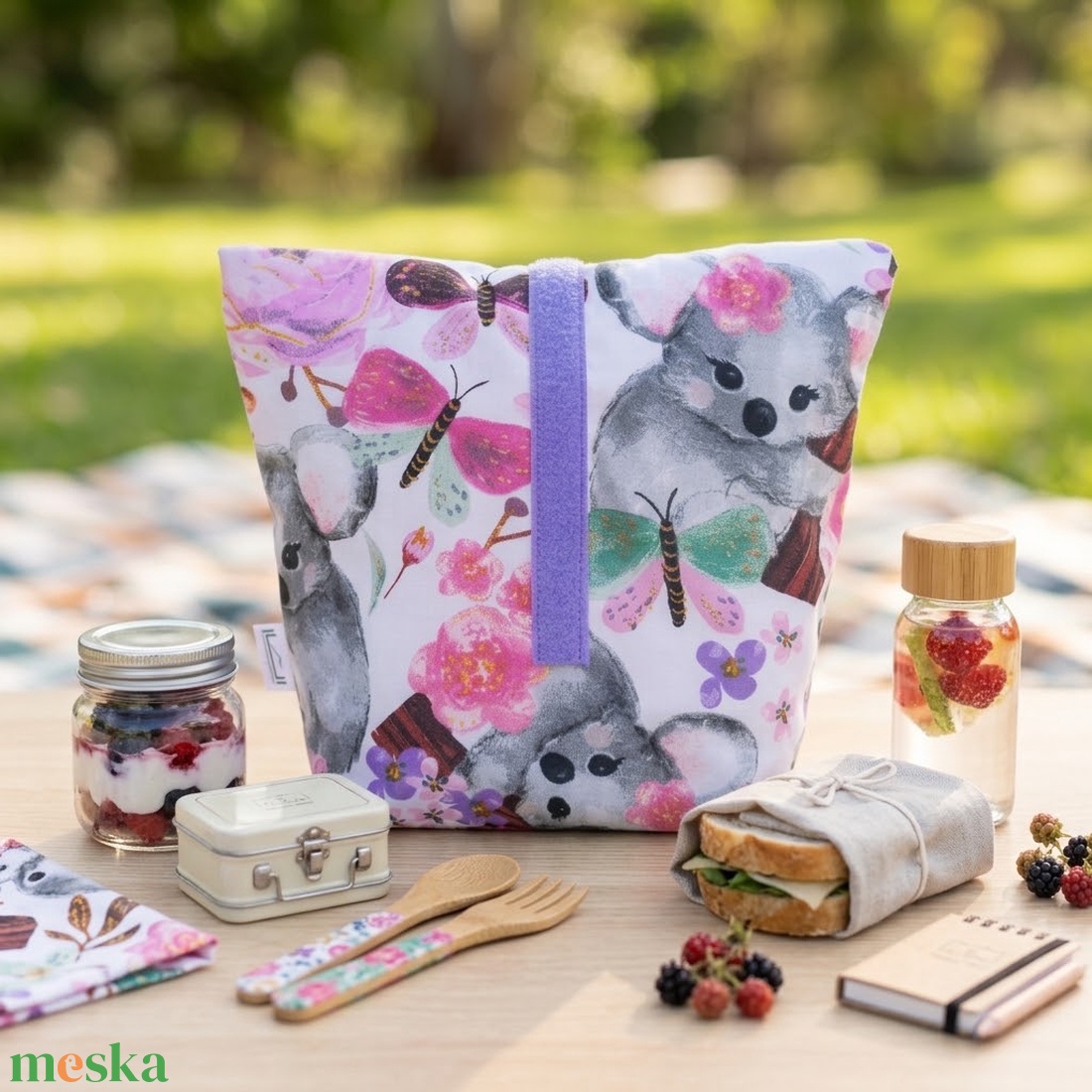 Uzsonnás zsák, táska - lunch bag - táska & tok - uzsonna- & ebéd tartó - ebéd tasak, doboz - Meska.hu