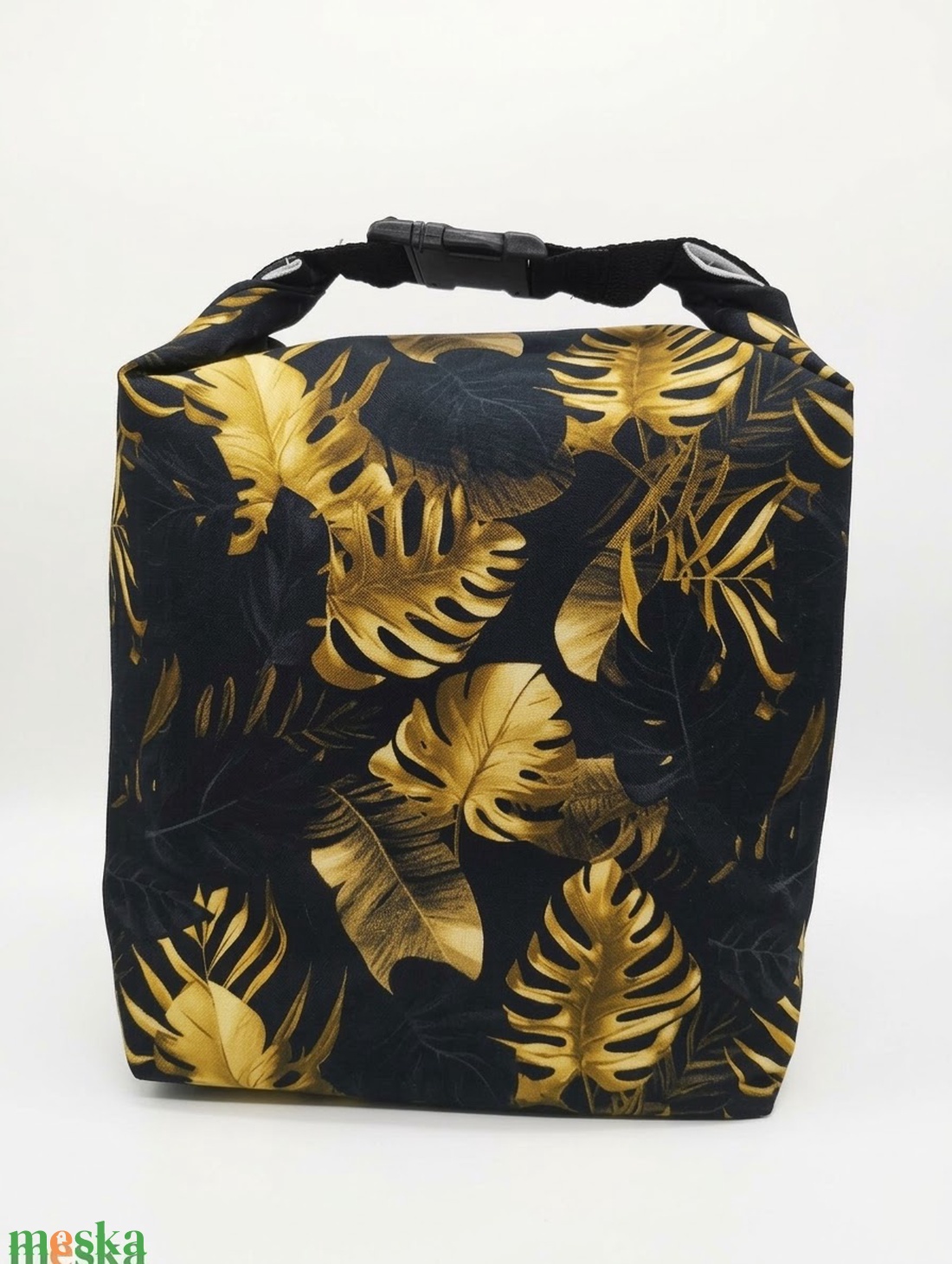Uzsonnás táska - Roll top Lunch bag - Zero waste  - táska & tok - uzsonna- & ebéd tartó - ebéd tasak, doboz - Meska.hu