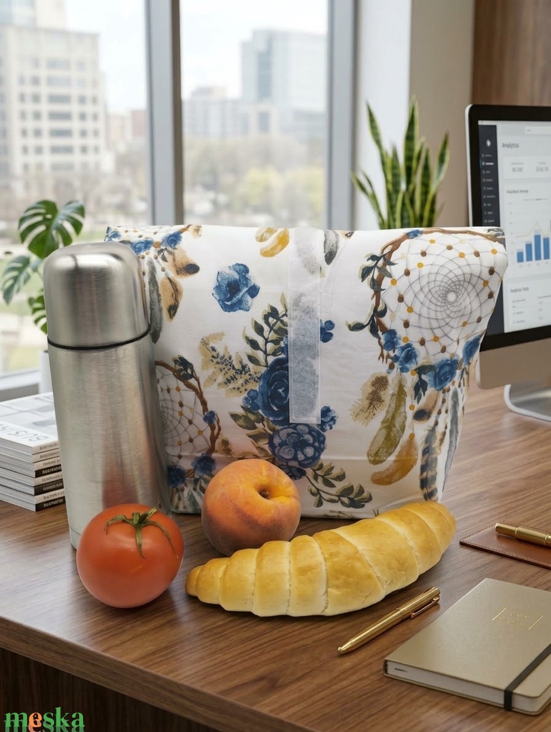 Uzsonnás zsák, táska - lunch bag - táska & tok - uzsonna- & ebéd tartó - ebéd tasak, doboz - Meska.hu