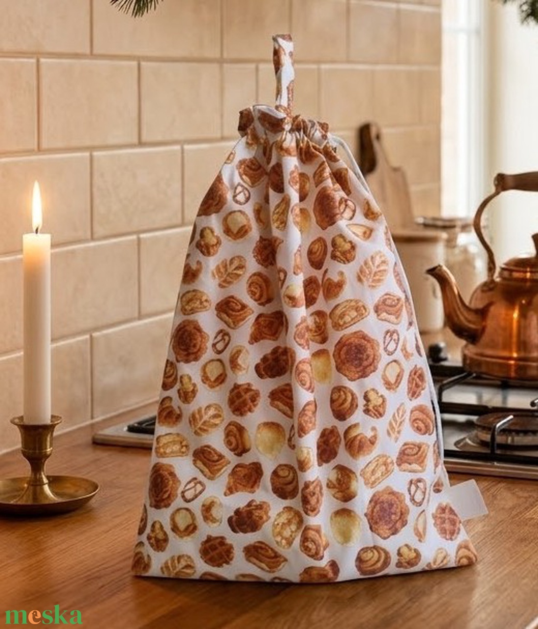 Frissentartó kenyeres zsák, péksütemény zsák - táska & tok - bevásárlás & shopper táska - kenyeres zsák - Meska.hu