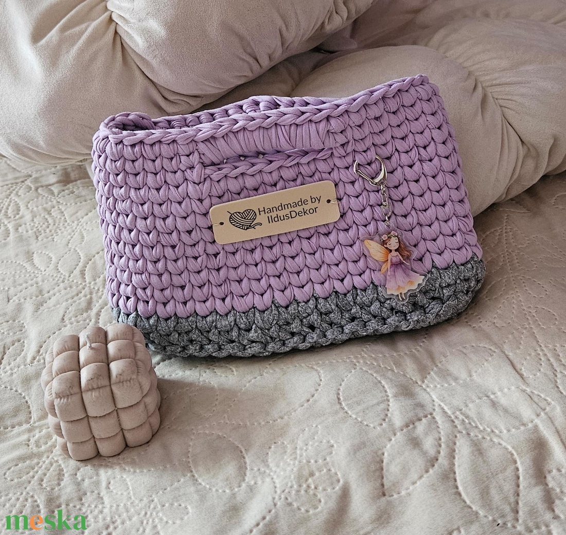 Horgolt kislány táska - táska & tok - kézitáska & válltáska - kézitáska - Meska.hu