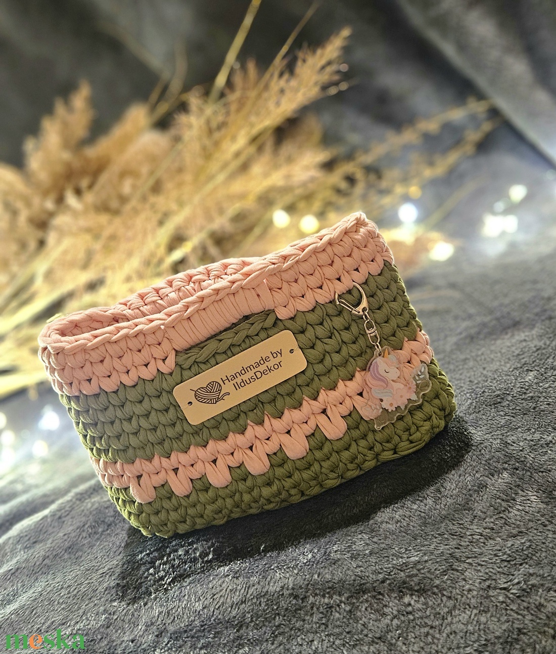 Horgolt kislány táska �� - táska & tok - pénztárca & más tok - pénztárca - gyerek pénztárca - Meska.hu