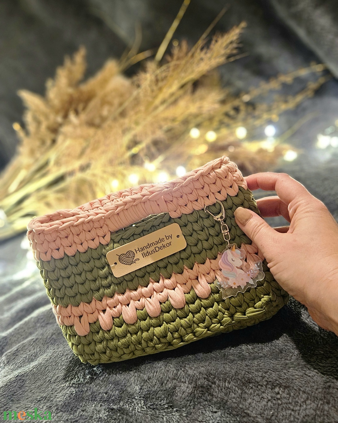 Horgolt kislány táska �� - táska & tok - pénztárca & más tok - pénztárca - gyerek pénztárca - Meska.hu