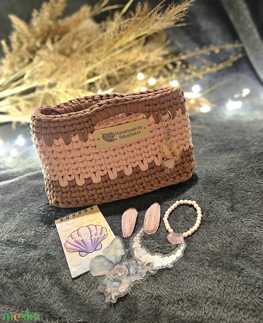 Horgolt kislány táska �� - táska & tok - pénztárca & más tok - pénztárca - gyerek pénztárca - Meska.hu