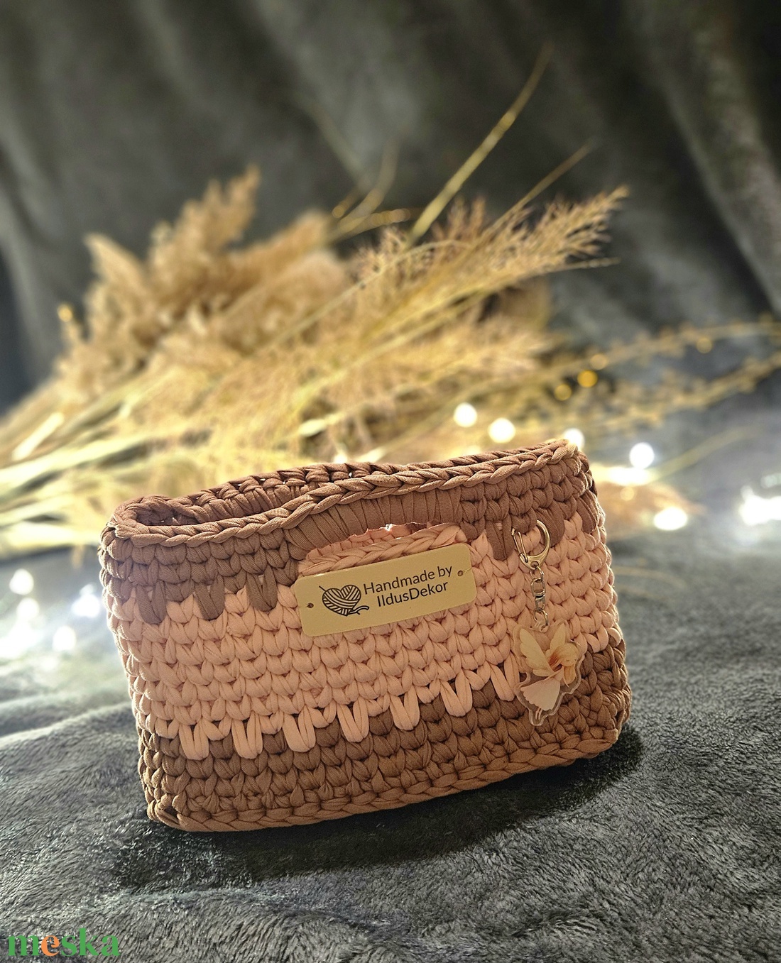 Horgolt kislány táska �� - táska & tok - pénztárca & más tok - pénztárca - gyerek pénztárca - Meska.hu