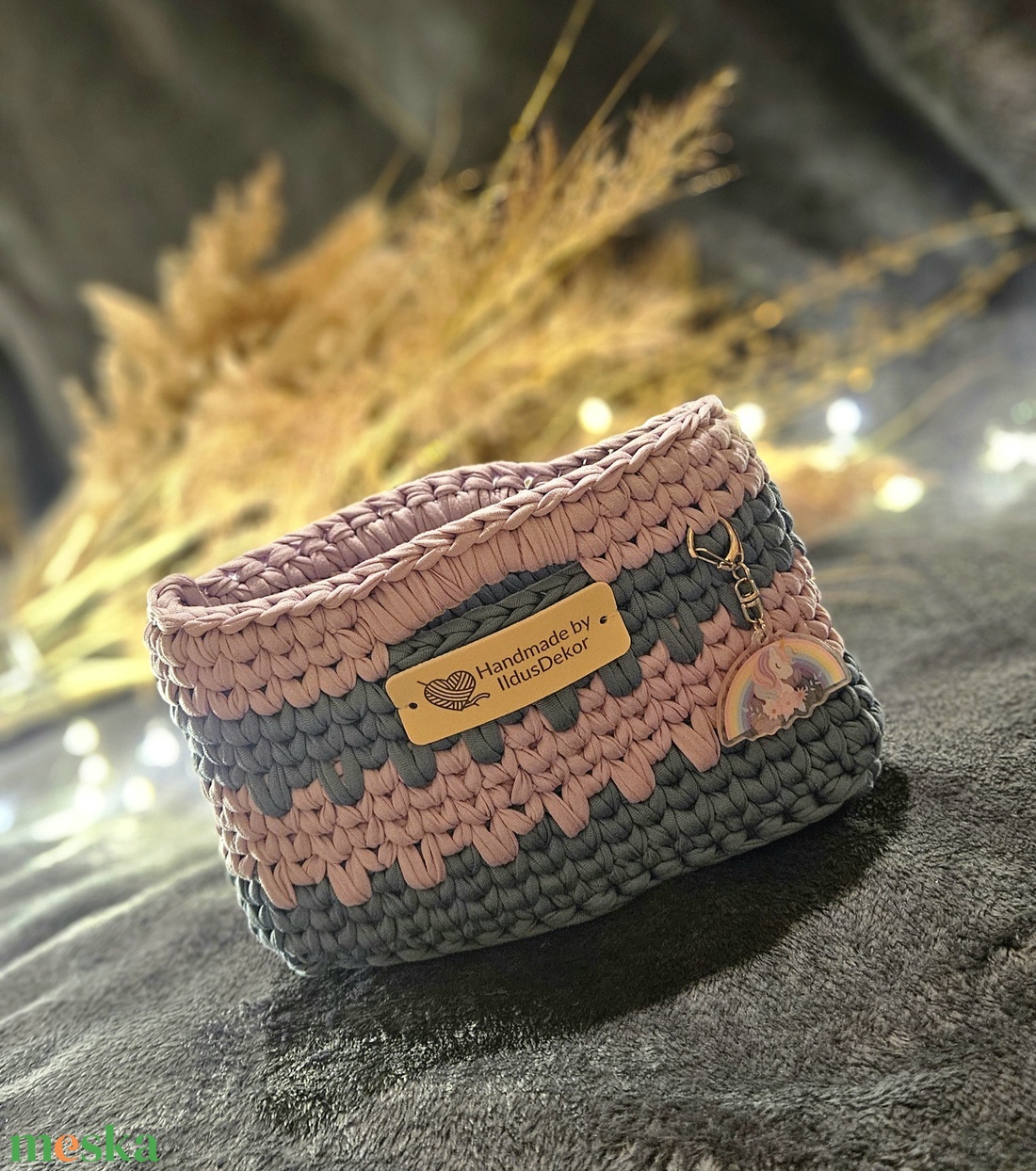 Horgolt kislány táska �� - táska & tok - pénztárca & más tok - pénztárca - gyerek pénztárca - Meska.hu