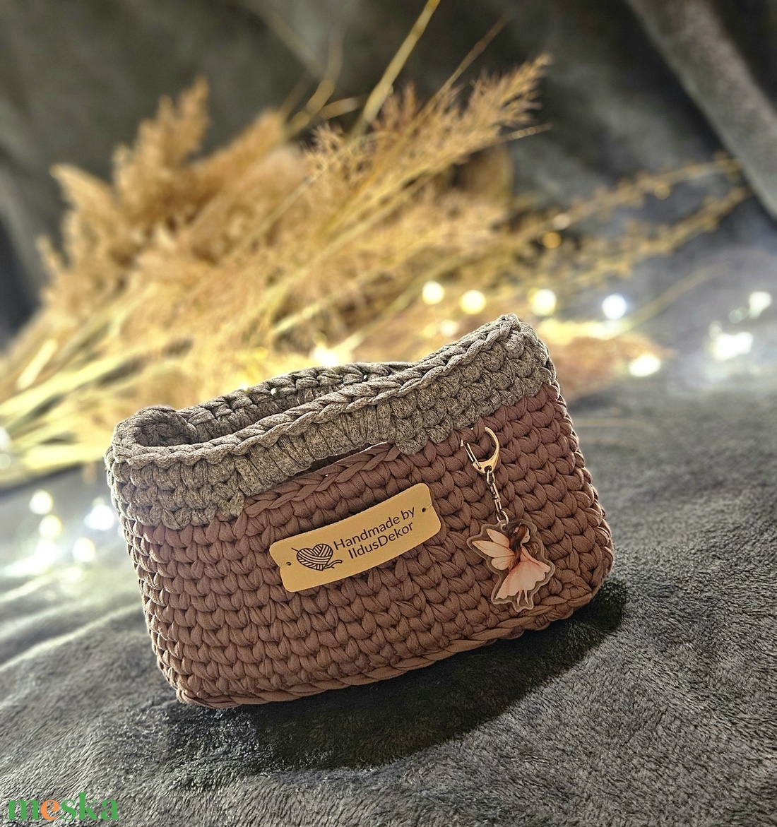 Horgolt kislány táska �� - táska & tok - pénztárca & más tok - pénztárca - gyerek pénztárca - Meska.hu