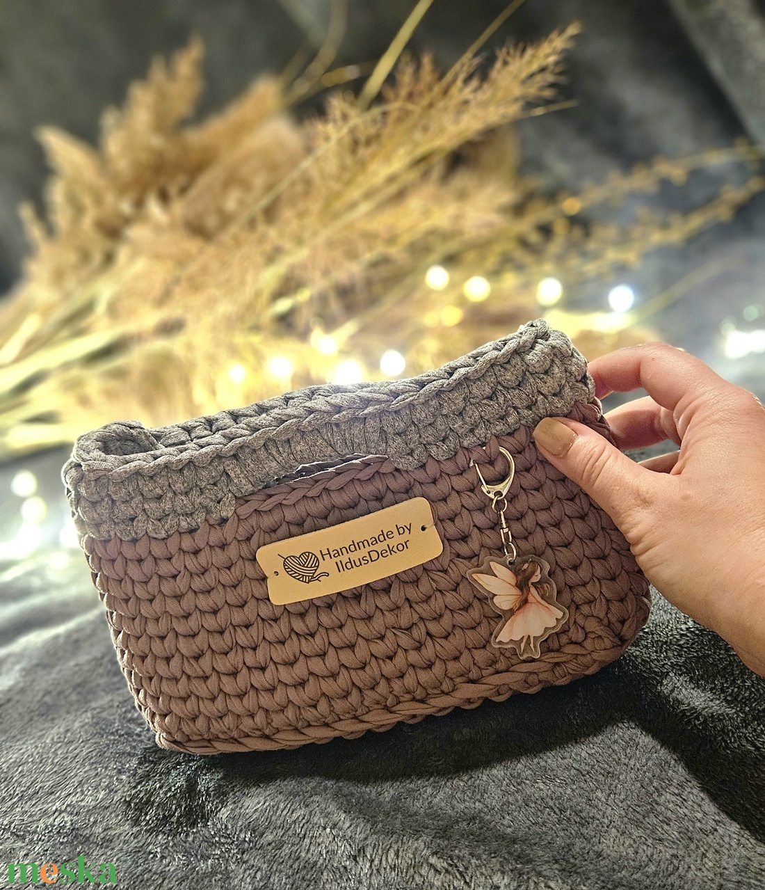 Horgolt kislány táska �� - táska & tok - pénztárca & más tok - pénztárca - gyerek pénztárca - Meska.hu