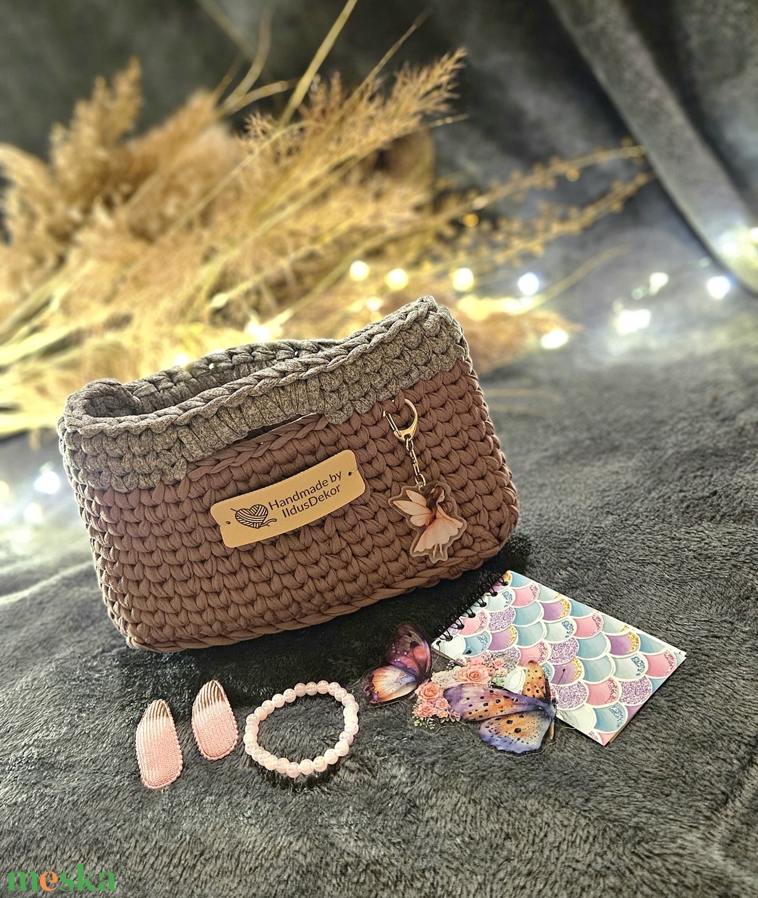 Horgolt kislány táska �� - táska & tok - pénztárca & más tok - pénztárca - gyerek pénztárca - Meska.hu